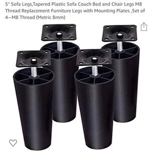 NWOB. Black 5 inch Furniture replacement legs
